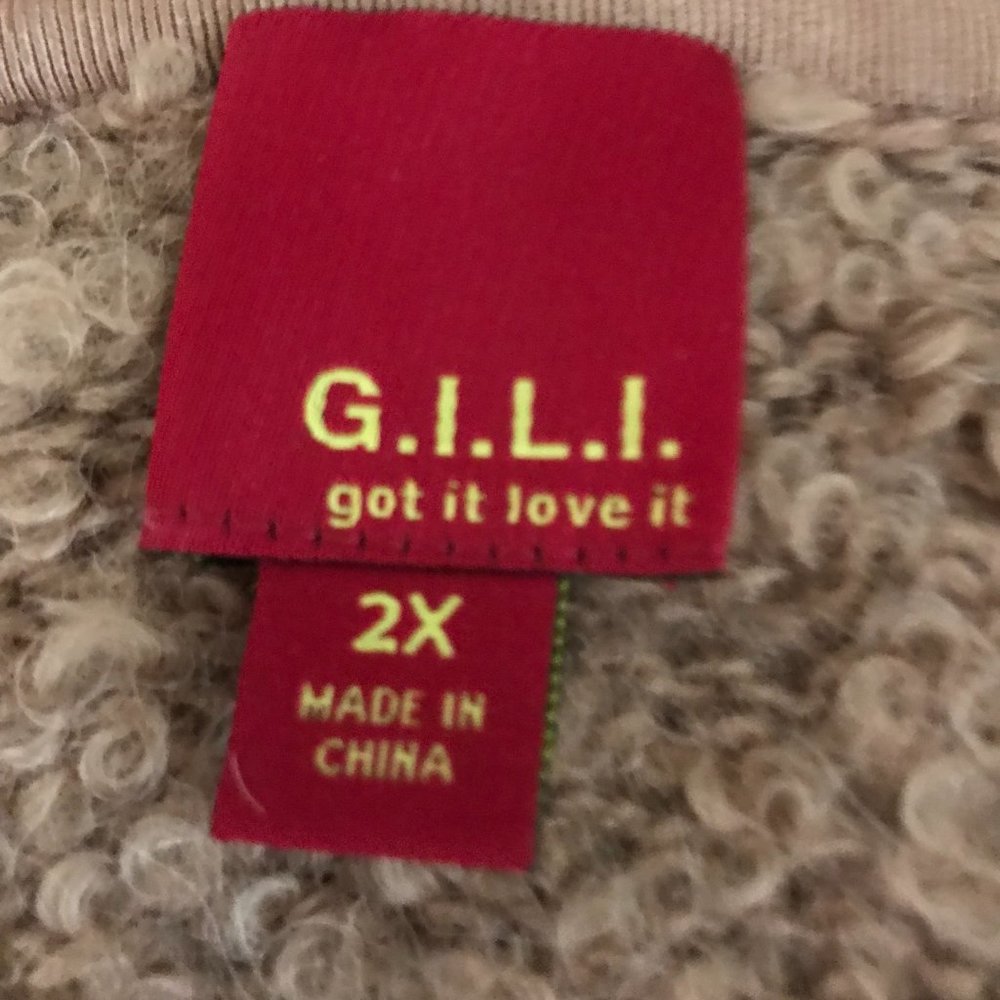 G.I.L.I. Brown Textured Open-Front Sweater - Picture 12 of 12